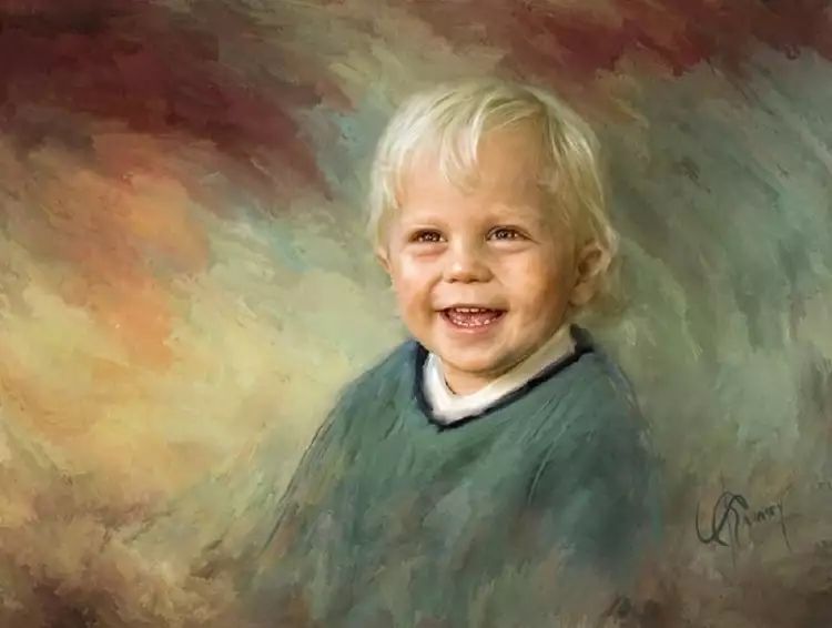 Дети на картинах известных художников. Ричард Рэмси. «Хорошее настроение»