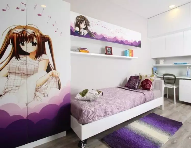 Стиль интерьера манга. Интерьер детской комнаты маленькой девочки в стиле манга