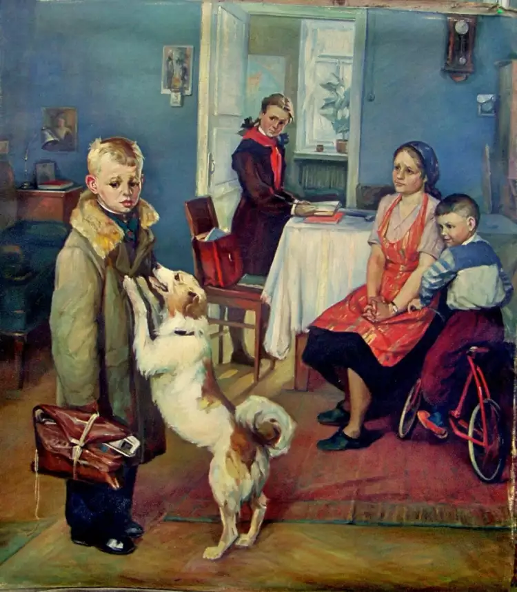 Фёдор Решетников. Картина «Опять двойка», 1952