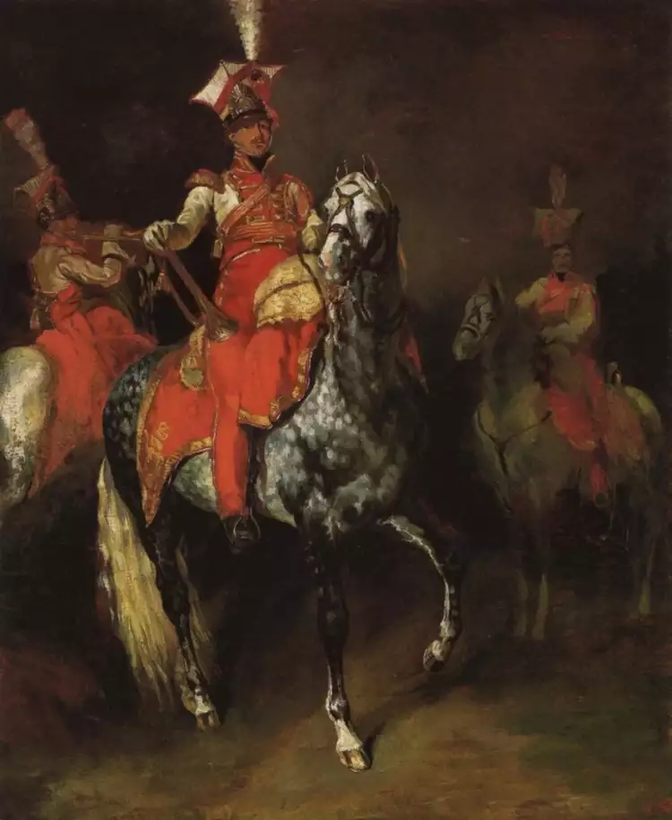 Empire. Théodore Géricault. Trompette à cheval de la Garde Impériale de Napoléon, 1812-1818 Empire. Théodore Géricault. Trompette à cheval de la Garde Impériale de Napoléon, 1812-1818