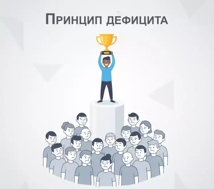 Инфографика, показывающая одного победителя аукциона и множество проигравших участников, иллюстрируя принцип дефицита. Инфографика, показывающая одного победителя аукциона и множество проигравших участников, иллюстрируя принцип дефицита.