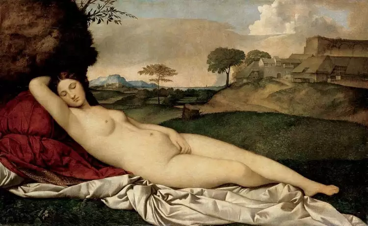 Figurative art. Giorgione. Sleeping Venus, 1510 Figurative art. Giorgione. Sleeping Venus, 1510