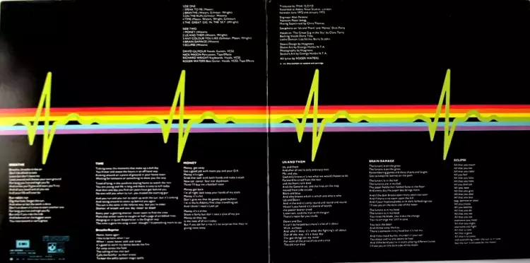 Обложки легендарных музыкальных альбомов. Внутренний разворот Dark Side Of The Moon
