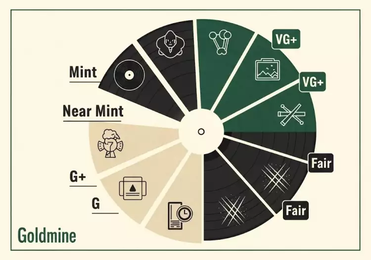Крупный план виниловой пластинки в идеальном состоянии, без единой царапины Крупный план виниловой пластинки в идеальном состоянии, без единой царапины