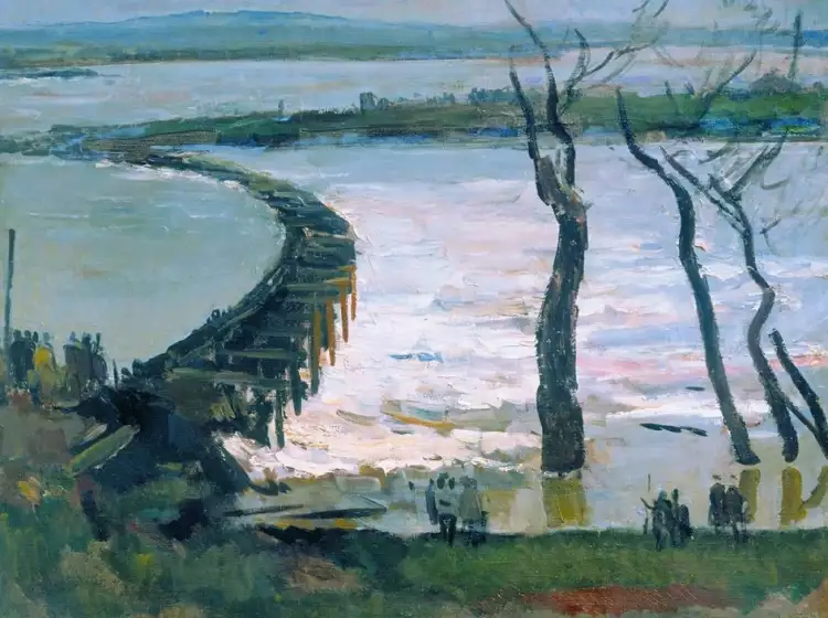 Сергей Герасимов. Картина «Плотина», 1929