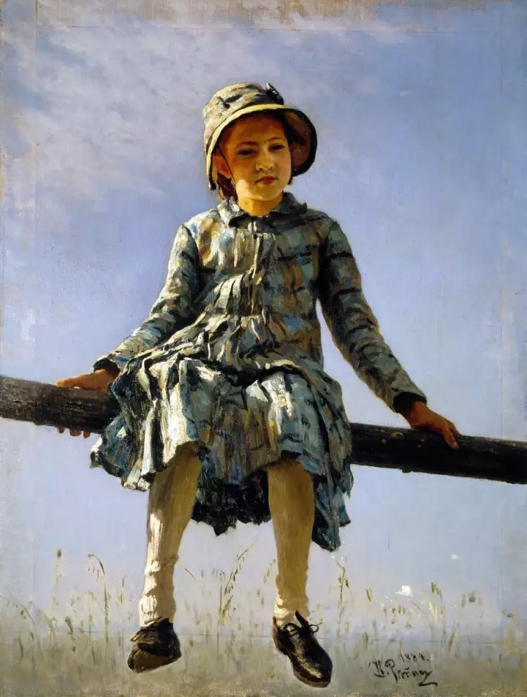 Илья Репин. Стрекоза (Портрет В.И. Репиной, дочери художника), 1884