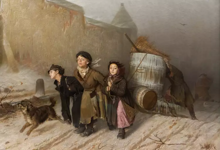 Крестьянство в русской живописи. Василий Перов. Тройка, 1866