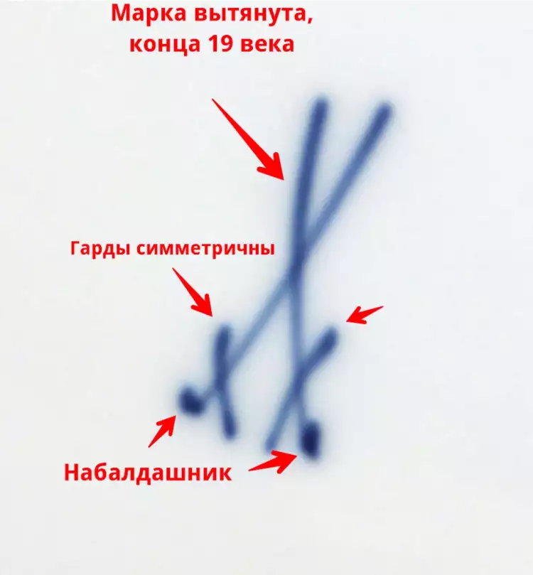 Мейсенский фарфор XIX века. Марка Мейсен конец 19 века