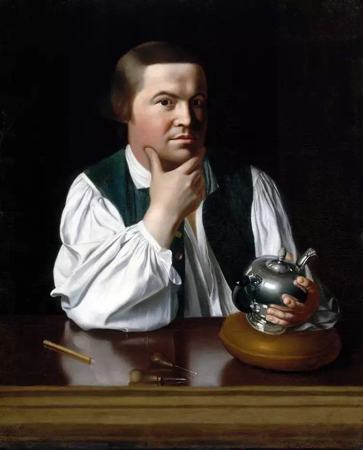 American Silver. John Copley. Portrait of Paul Revere, 1768 American Silver. John Copley. Portrait of Paul Revere, 1768