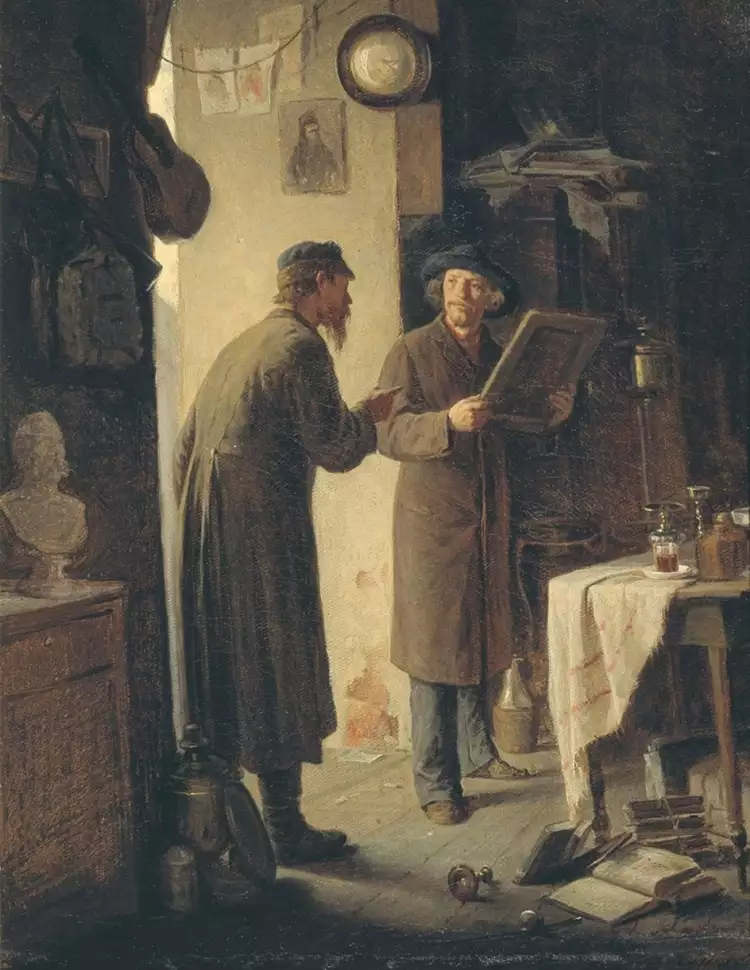 Абрам Архипов. Картина «В лавке старьевщика», 1882 Абрам Архипов. Картина «В лавке старьевщика», 1882