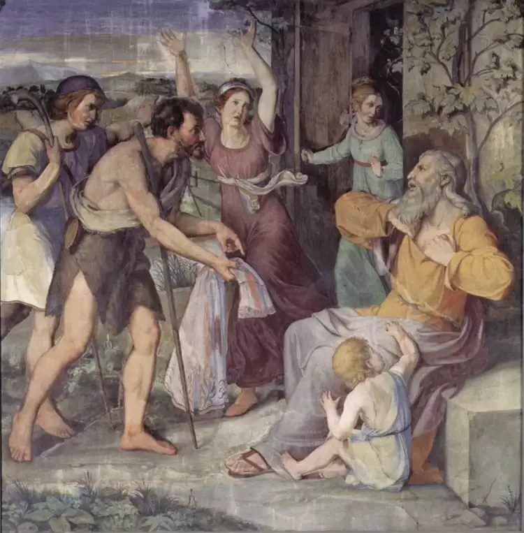 Les Nazaréens. Friedrich Wilhelm von Schadow. Jacob pleure Joseph, 1816 Les Nazaréens. Friedrich Wilhelm von Schadow. Jacob pleure Joseph, 1816