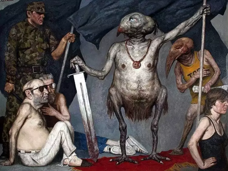 Гелий Коржев. Картина «Триумфатор», 1996