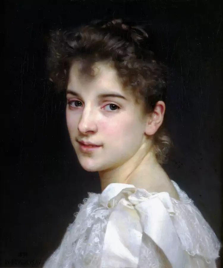 Вильям Бугро. Картина «Портрет Габриэль Кот», 1890 Вильям Бугро. Картина «Портрет Габриэль Кот», 1890