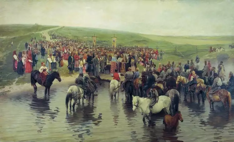 Илларион Прянишников. «Спасов день на Севере», 1887