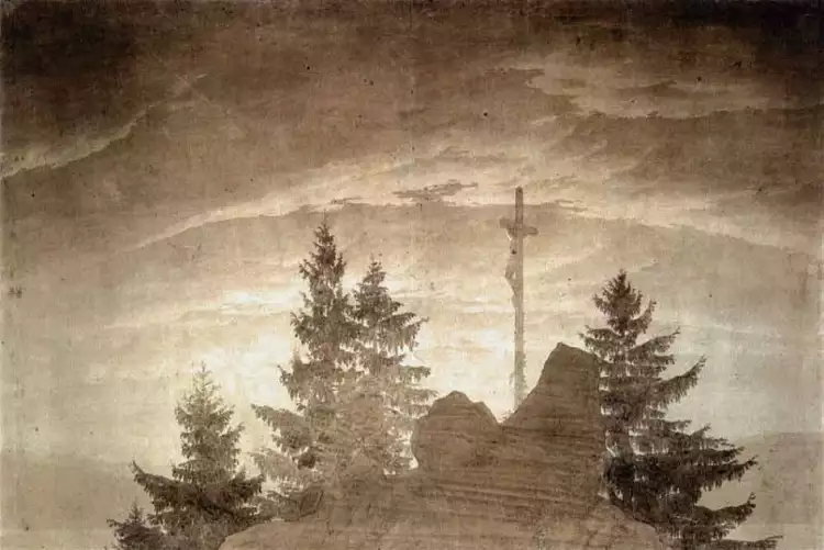Caspar David Friedrich. Zeichnung Tetschener Altar, 1805-1807 Caspar David Friedrich. Zeichnung Tetschener Altar, 1805-1807