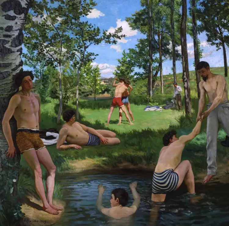 Фредерик Базиль. «Летняя сцена» («Купальщики»), 1869