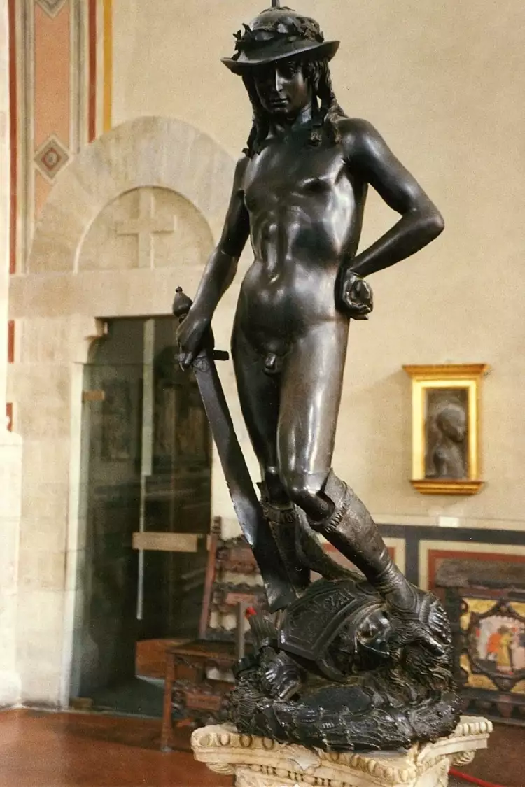 Skulptur. Donatello. David, 15. Jahrhundert