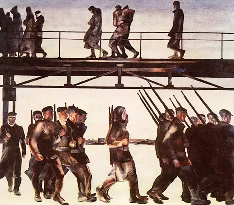 Александр Дейнека. «Оборона Петрограда», 1928