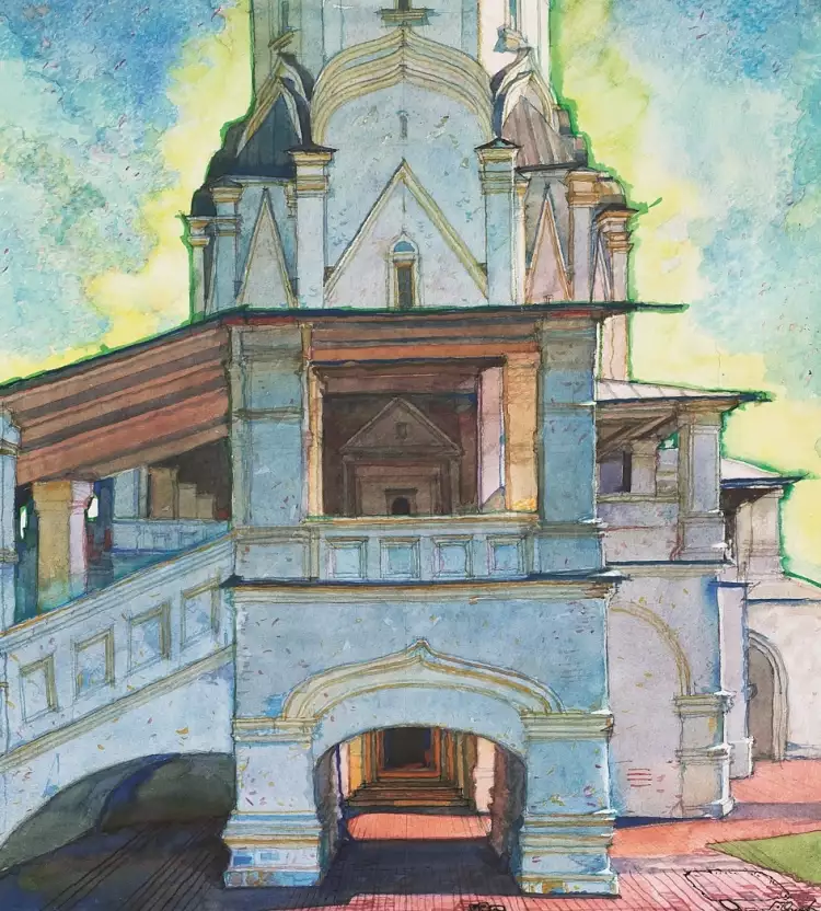 Герман Орлов. Западный фасад церкви Вознесения