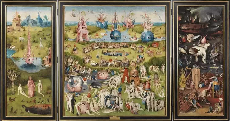 Сюрреализм. Иероним Босх. Триптих «Сад земных наслаждений», 1500-1510 Сюрреализм. Иероним Босх. Триптих «Сад земных наслаждений», 1500-1510