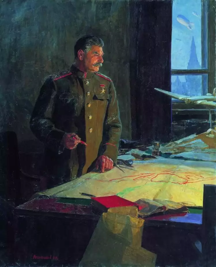 Фёдор Решетников. Картина «Генералиссимус Советского Союза И. В. Сталин», 1948