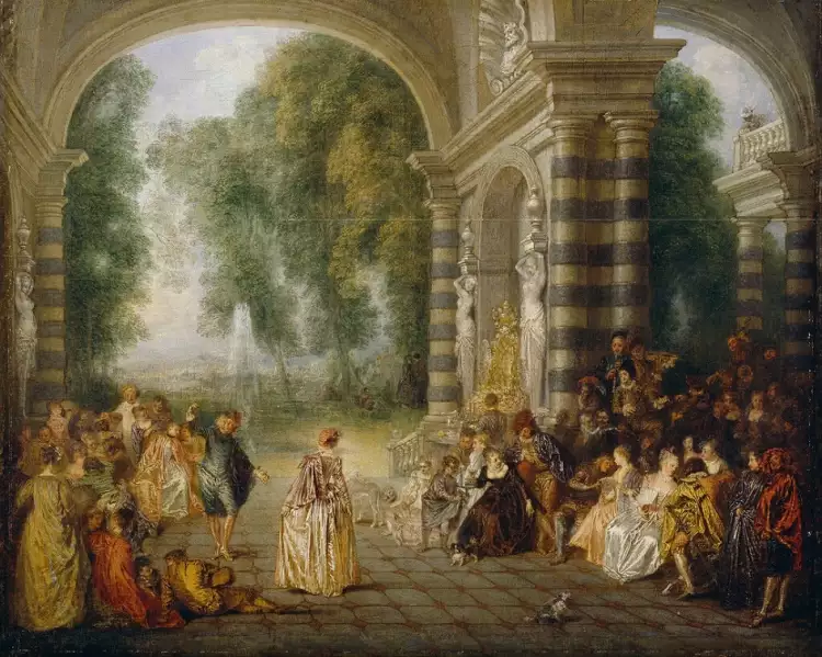 Rococo. Antoine Watteau. Les Plaisirs du Bal, 1717 Rococo. Antoine Watteau. Les Plaisirs du Bal, 1717