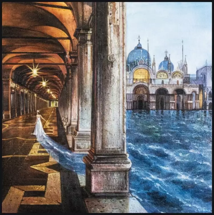 Никас Сафронов. Картина «Девушка с моря или предчувствие праздника», 2012