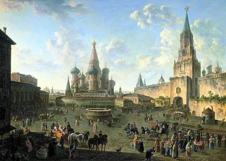 Федор Алексеев. Картина «Красная площадь в Москве», 1801