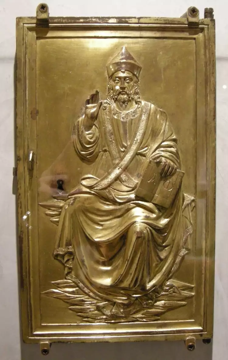 Лоренцо Гиберти. Рельеф Благословение Христа, 1450