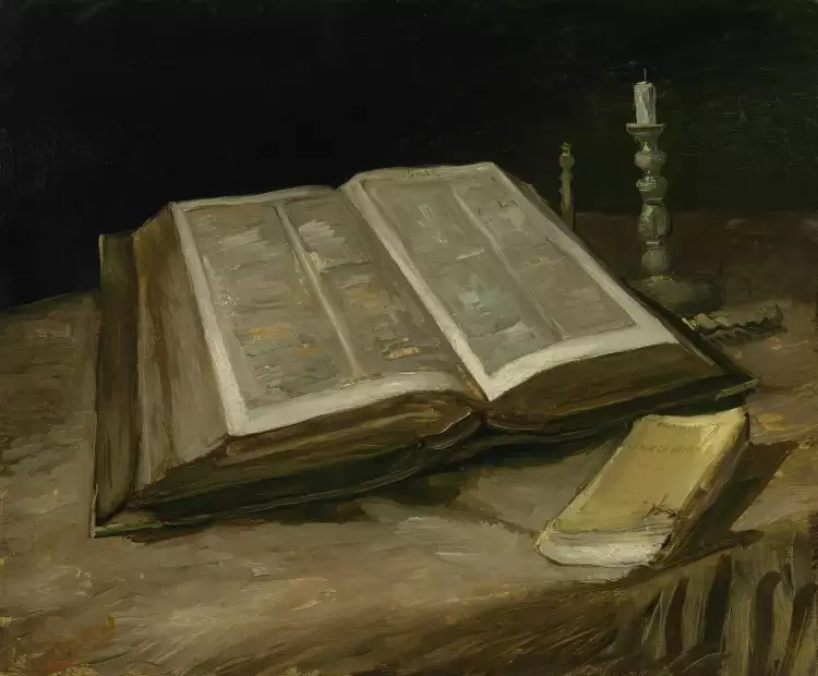 Винсент Ван Гог. «Натюрморт с открытой Библией», 1885 Винсент Ван Гог. «Натюрморт с открытой Библией», 1885