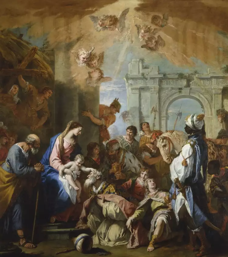Себастьяно Риччи. Картина «Поклонение королей», 1726 Себастьяно Риччи. Картина «Поклонение королей», 1726