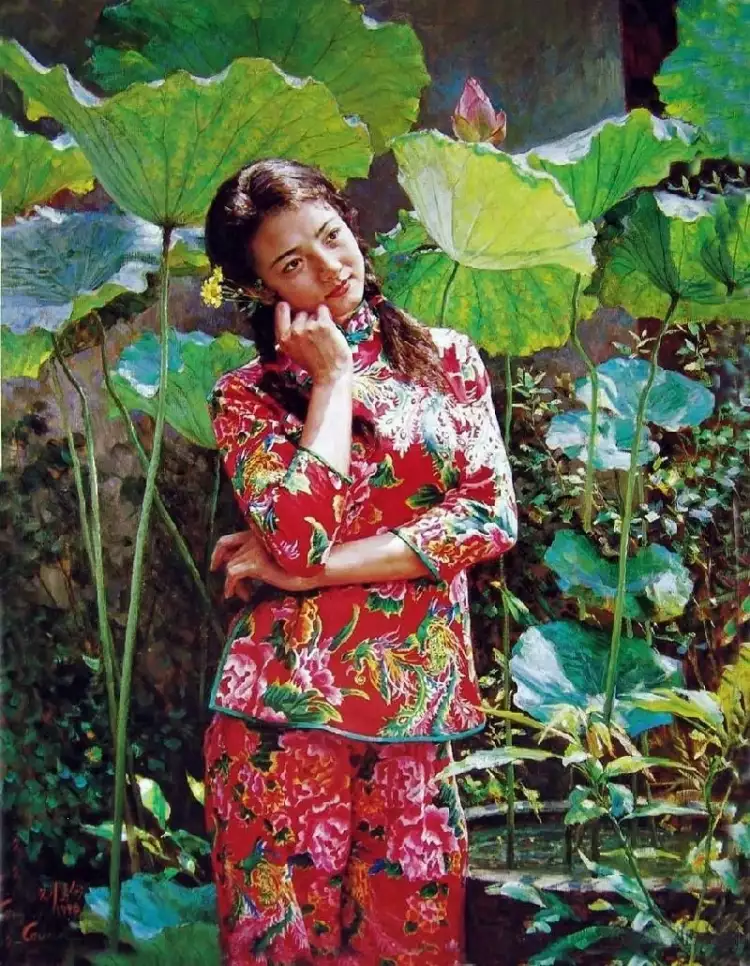 Гуань Цзэцзуй. «Девушка в китайском костюме»