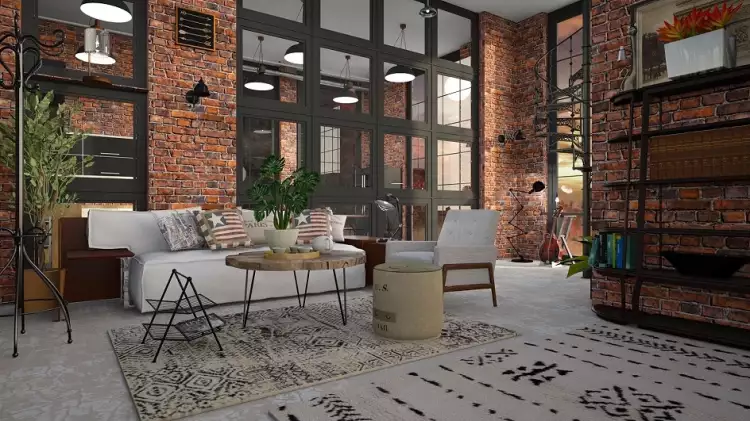 Interieur. Innenraum im Loft-Stil Interieur. Innenraum im Loft-Stil