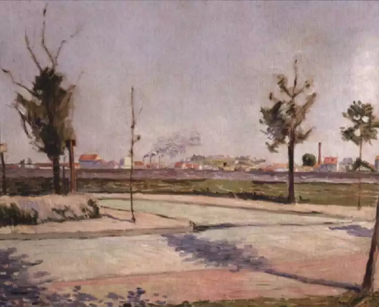 Поль Синьяк. «Предместье Парижа», 1883