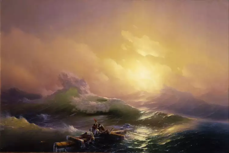 Морской пейзаж. Иван Айвазовский. «Девятый вал», 1850 Морской пейзаж. Иван Айвазовский. «Девятый вал», 1850