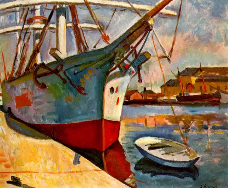 Georges Braque. Ein Schiff in Le Havre, 1905 Georges Braque. Ein Schiff in Le Havre, 1905