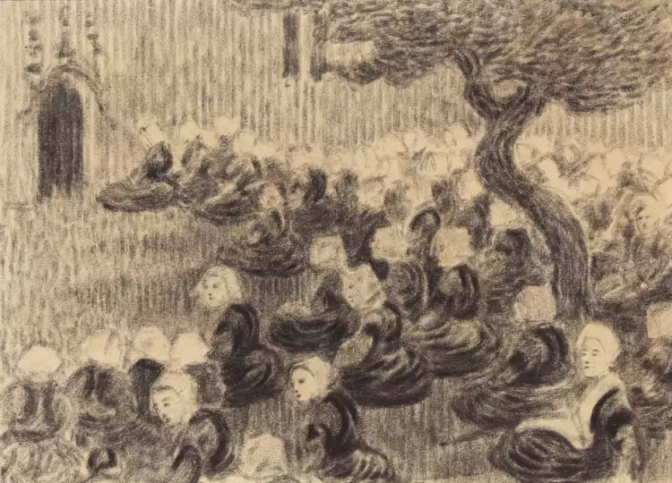 Роберт Беван. Картина Breton Churchyard, 1893