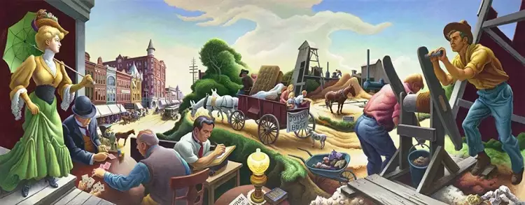 Regionalismus. Thomas Hart Benton. Joplin at the Turn of the Century, 1972 Regionalismus. Thomas Hart Benton. Joplin at the Turn of the Century, 1972