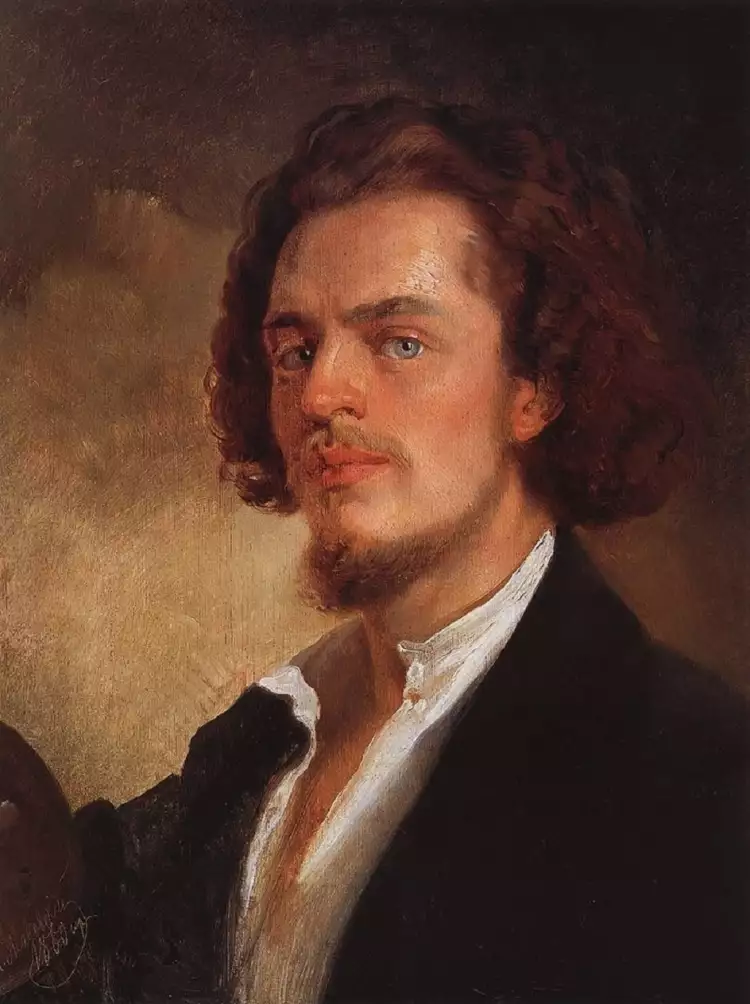 Константин Маковский. Автопортрет, 1860 Константин Маковский. Автопортрет, 1860