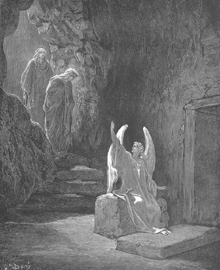 Ангелы в живописи. Гюстав Доре. «Ангел у гроба Господня»