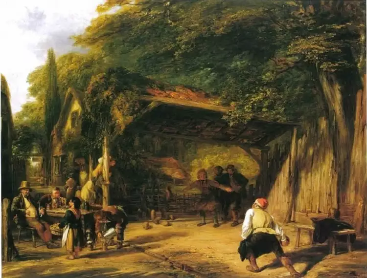 Уильям Коллинз. Картина «Игроки в кегли», 1832 Уильям Коллинз. Картина «Игроки в кегли», 1832
