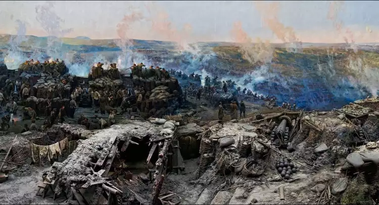 Франц Рубо. Панорама «Оборона Севастополя 1854-1855» (фрагмент), 1905