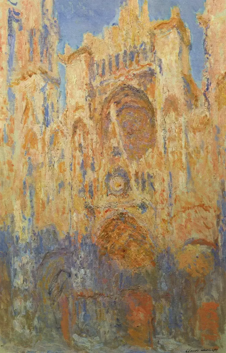 Клод Моне. «Руанский собор, фасад (закат). Гармония золотого и голубого», 1894 Клод Моне. «Руанский собор, фасад (закат). Гармония золотого и голубого», 1894
