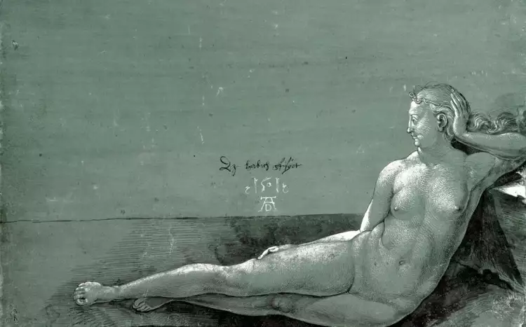 Ню в графике. Дюрер. «Лежащая обнаженная», 1501