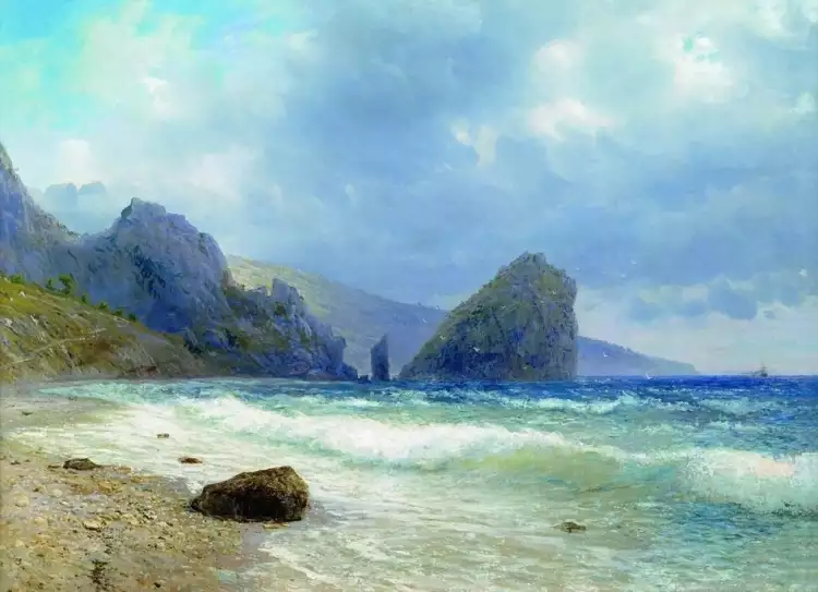 Киммерийская школа живописи. Лагорио Лев. Скалы Дива и Монах, 1890