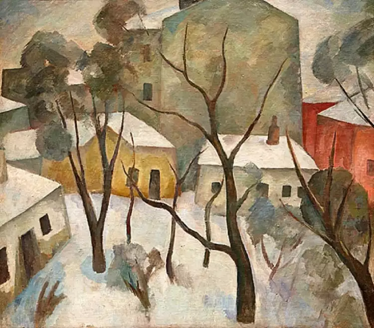 Роберт Фальк. Картина «Московский дворик», 1912 Роберт Фальк. Картина «Московский дворик», 1912