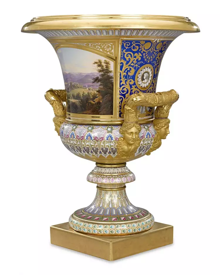 KPM Berlin. Geschenkvase für die Schwester von Friedrich Wilhelm IV., Alexandrine, um 1851 KPM Berlin. Geschenkvase für die Schwester von Friedrich Wilhelm IV., Alexandrine, um 1851