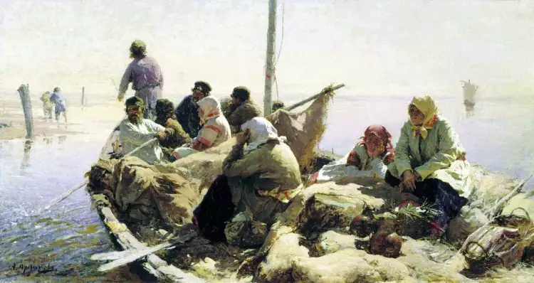 Абрам Архипов. Картина «По реке Оке», 1889 Абрам Архипов. Картина «По реке Оке», 1889