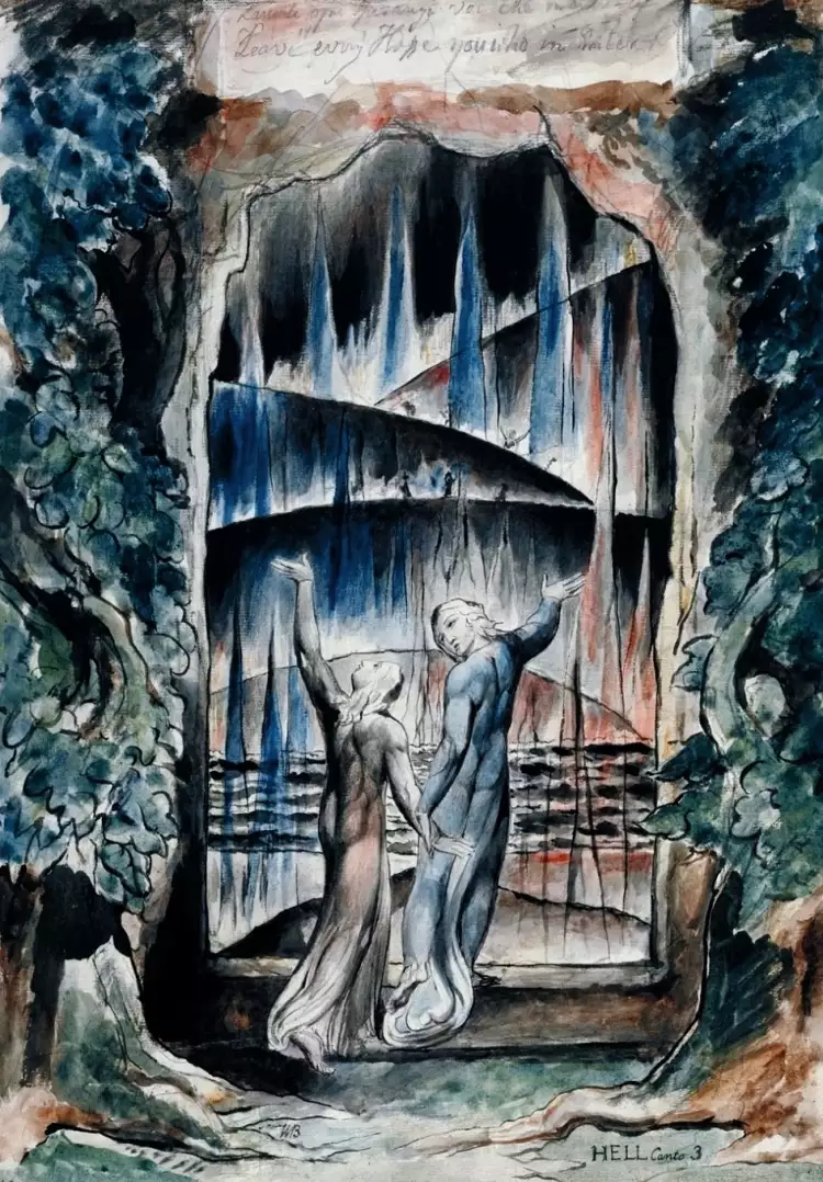 Уильям Блейк. «Данте и Вергилий у врат ада», 1827 Уильям Блейк. «Данте и Вергилий у врат ада», 1827