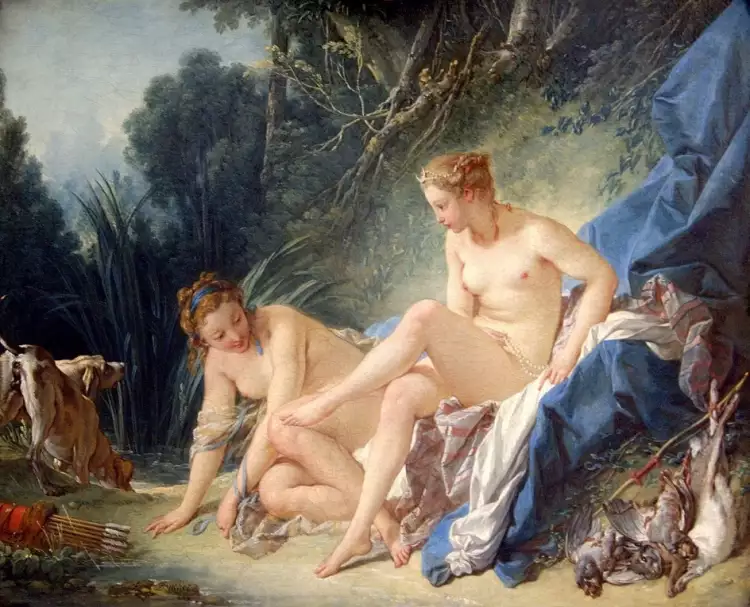 Rococo. François Boucher. Diane sortant du bain, 1742 Rococo. François Boucher. Diane sortant du bain, 1742